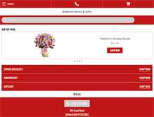 Tablet Screenshot of bedfordfloristandgifts.com
